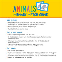 Animals Memory Match Game (Set of 72 cards)