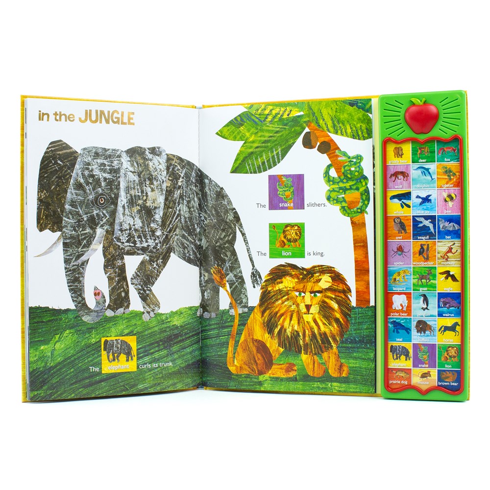 World of Eric Carle, Hear Bear Roar 30-Button Animal Sound Book - Great for First Words - PI Kids