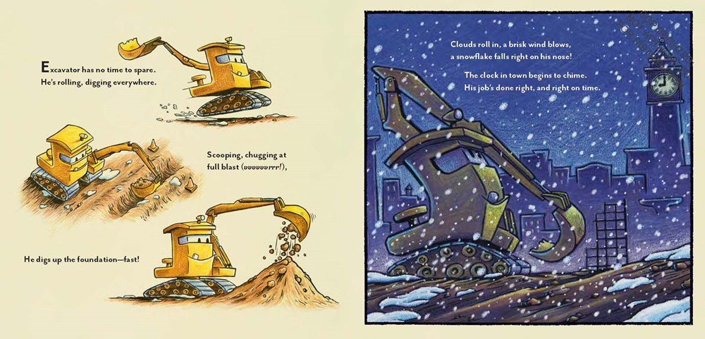 Construction Site on Christmas Night: (Christmas Book for Kids, Children's Book, Holiday Picture Book)