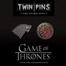 Game of Thrones Twin Pins: Stark and Targaryen Sigils : Two Enamel Pins (Enamel Pin Sets, Game of Thrones Buttons, Jewelry from Books)