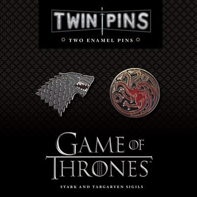 Game of Thrones Twin Pins: Stark and Targaryen Sigils : Two Enamel Pins (Enamel Pin Sets, Game of Thrones Buttons, Jewelry from Books)