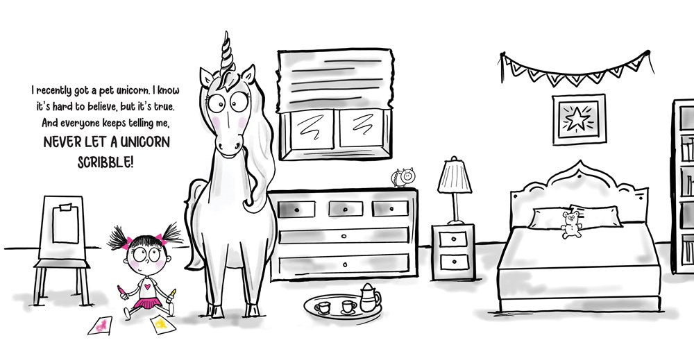 Never Let a Unicorn Scribble: A Magical Picture Book for Creative Kids!