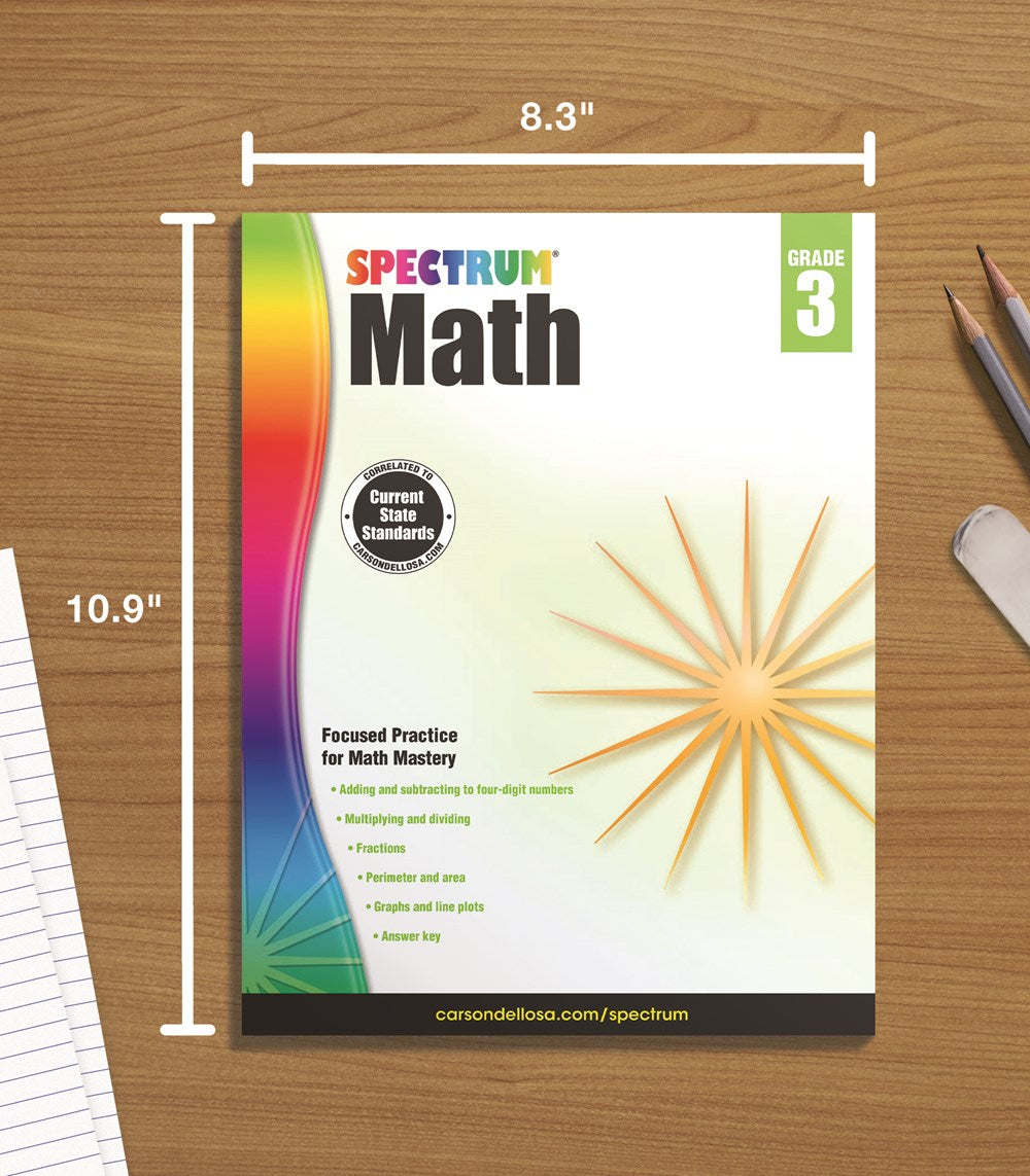 Spectrum Math Workbook, Grade 3