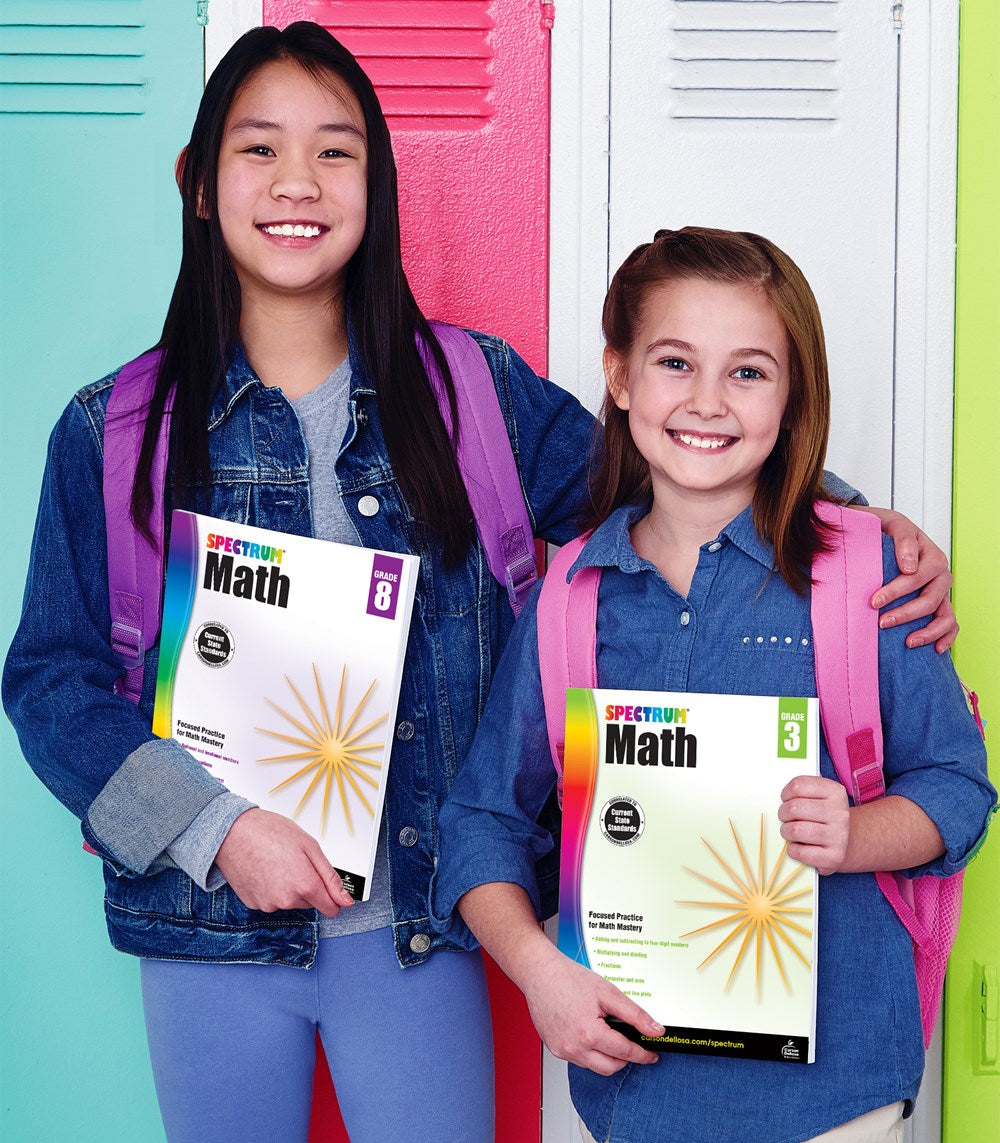 Spectrum 8th Grade Math Workbooks, Ages 13-14, Geometry, Integers, Rational & Irrational Numbers, and Pythagorean Theorem 8th Grade Math Practice, Grade 8 Math Workbook For Teens
