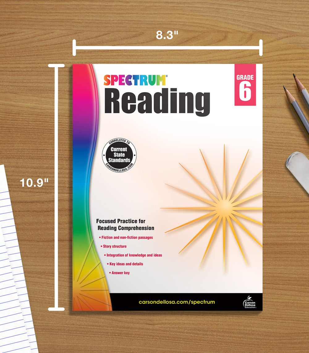 Spectrum Reading Workbook, Grade 6