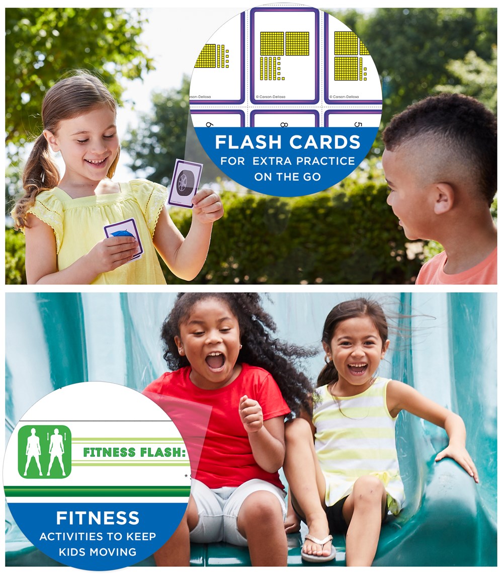 Summer Bridge Activities 1st to 2nd Grade Workbook, Activity Book With Math, Reading Comprehension, Science, Fitness, Social Studies, Writing Practice, and Flash Cards (Volume 3)