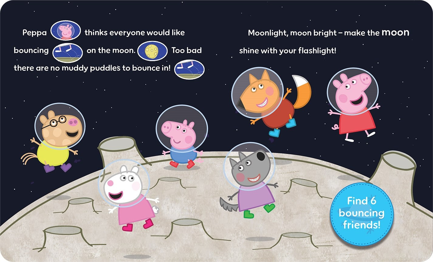 Peppa Pig - Moonlight Bright Sound Book and Sound Flashlight Toy Set - PI Kids