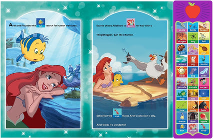 Disney Princess Cinderella, Moana, Rapunzel, and More! - First Words: Point, Match, Listen, and Learn! 30-Button Sound Book - PI Kids (Play-A-Sound)