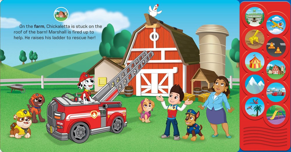 PAW Patrol - Land, Sea, and Sky! - 10-Button Interactive Sound Book - PI Kids