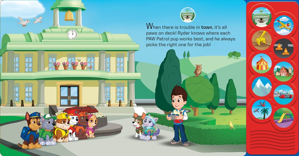 PAW Patrol - Land, Sea, and Sky! - 10-Button Interactive Sound Book - PI Kids