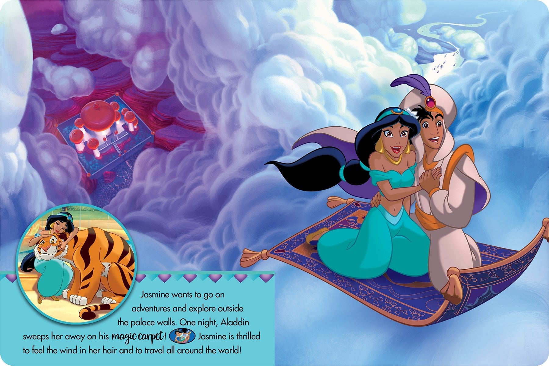 Disney Princess Moana, Belle, Cinderella, and more! - Magical Moments! Storybook and Magic Wand Toy Sound Book Set - PI Kids