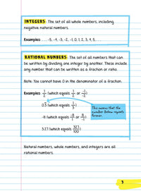 Everything You Need to Ace Pre-Algebra and Algebra I in One Big Fat Notebook