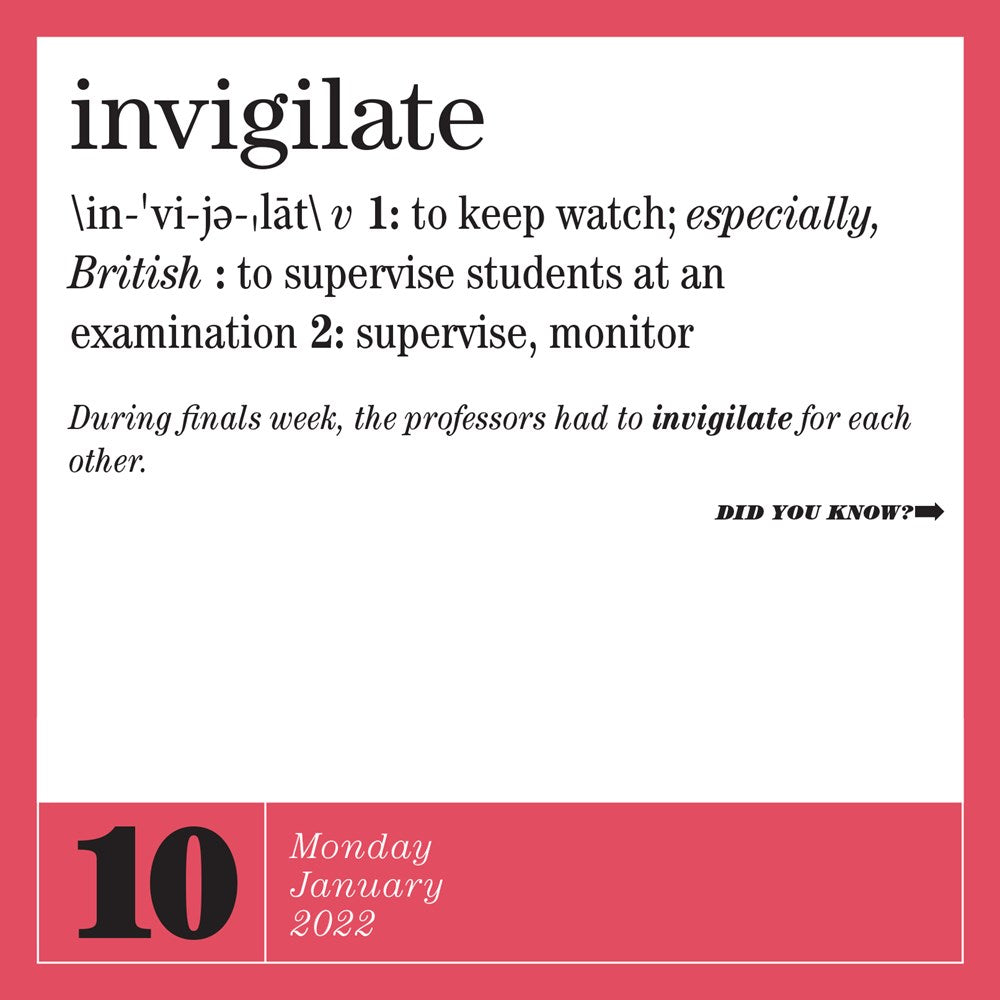 365 New Words-A-Year Page-A-Day Calendar 2022