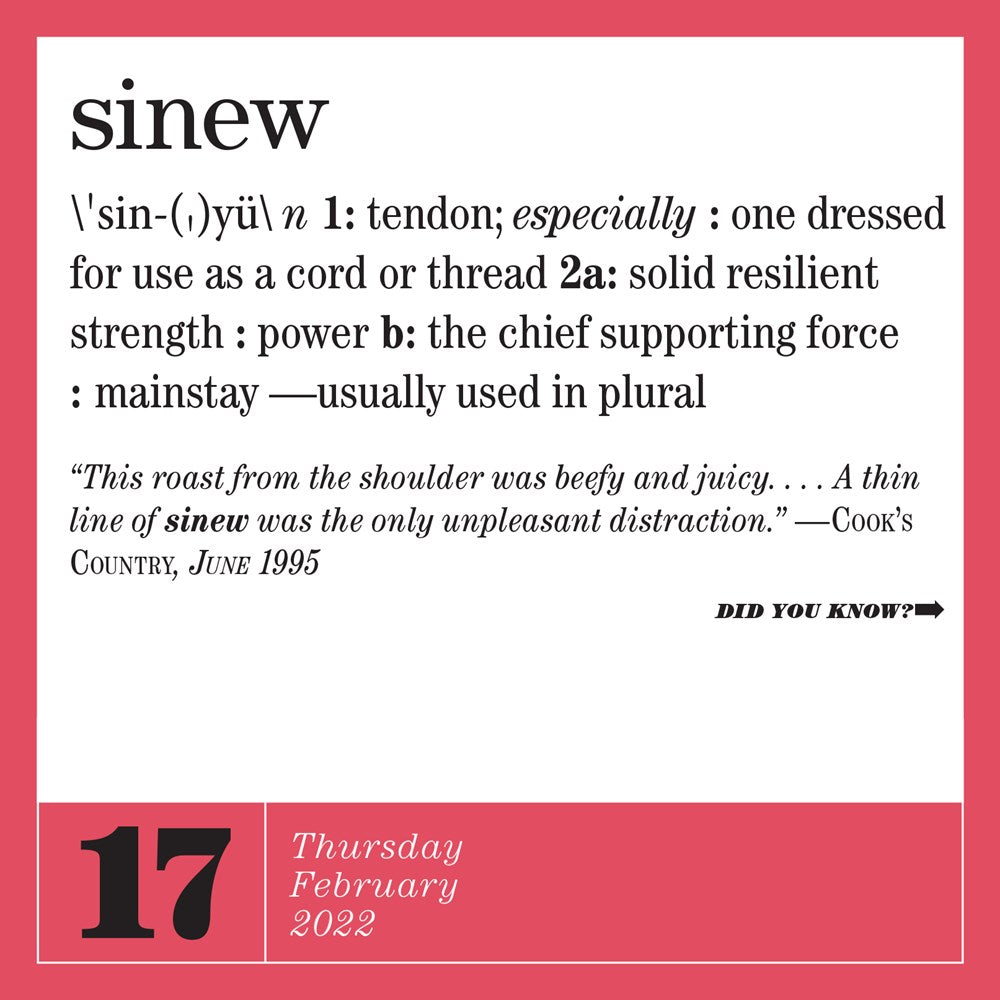 365 New Words-A-Year Page-A-Day Calendar 2022