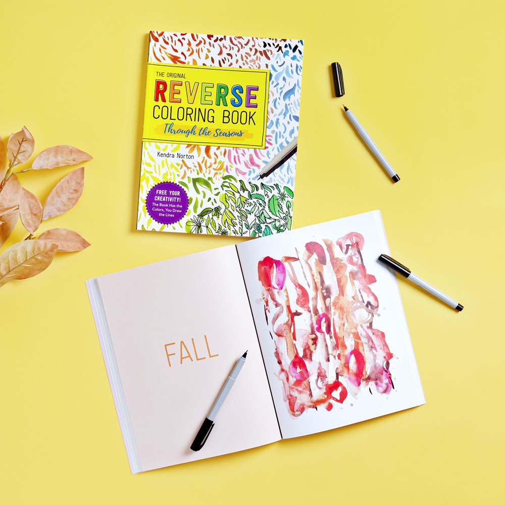The Reverse Coloring Book(tm): Through the Seasons: The Book Has the Colors, You Make the Lines