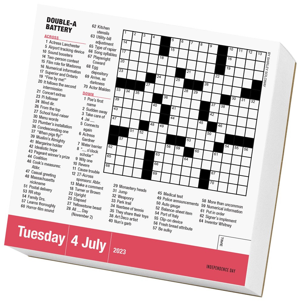 Mensa 10-Minute Crossword Puzzles Page-A-Day Calendar 2023