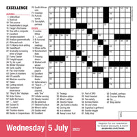 Mensa 10-Minute Crossword Puzzles Page-A-Day Calendar 2023