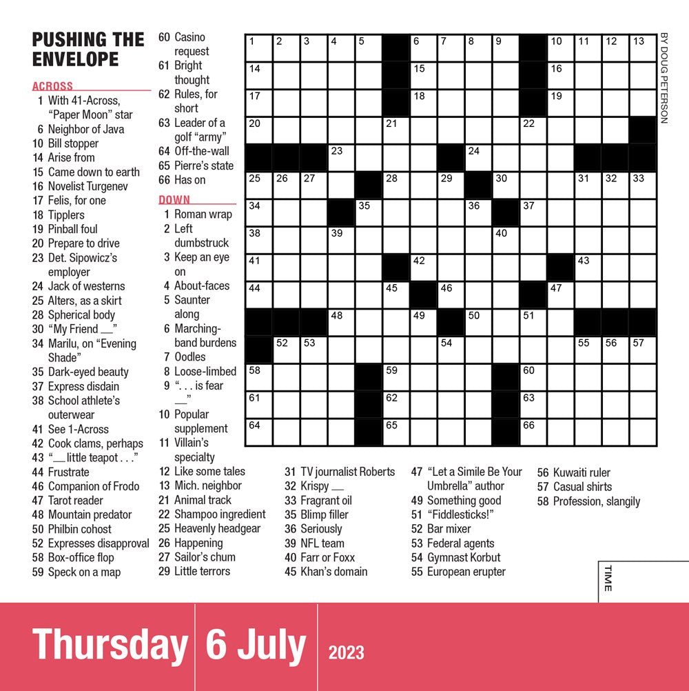 Mensa 10-Minute Crossword Puzzles Page-A-Day Calendar 2023