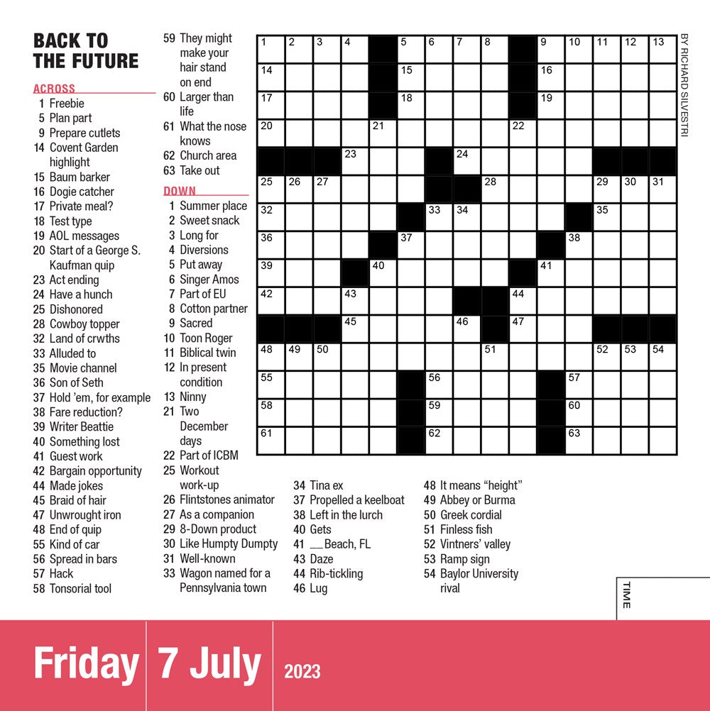 Mensa 10-Minute Crossword Puzzles Page-A-Day Calendar 2023