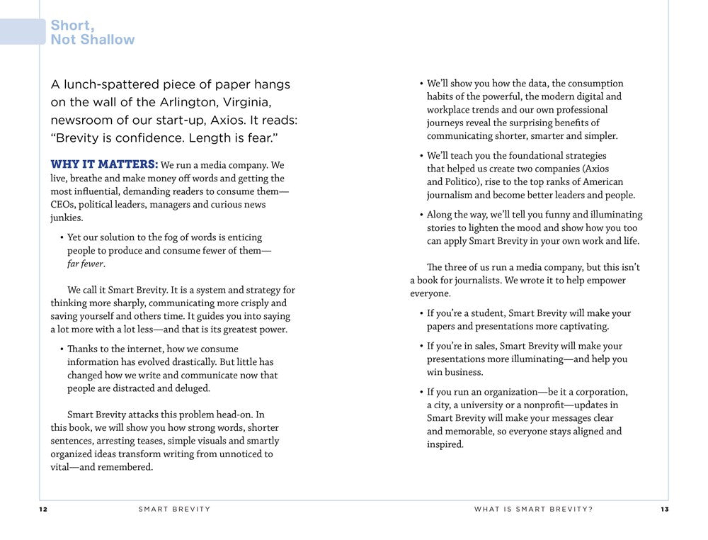 Smart Brevity: The Power of Saying More with Less (Revised and Updated)