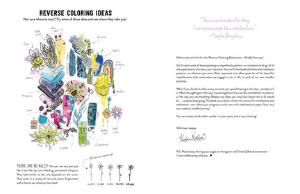 The Reverse Coloring Book(tm): Mindful Journeys: Be Calm and Creative: The Book Has the Colors, You Draw the Lines