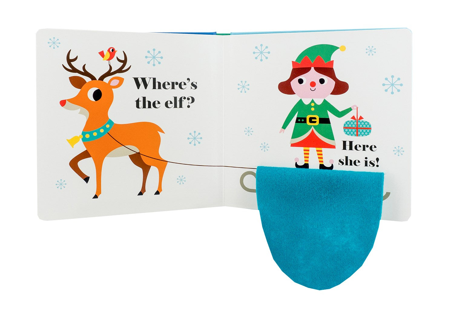 Where's Santa Claus?: (An Interactive, Sensory Lift-the-Flap Book with Felt Flaps and a Mirror for Babies & Toddlers. Christmas Stocking Stuffer Book with a Polar Bear, Elf, & More.) (Where's The)