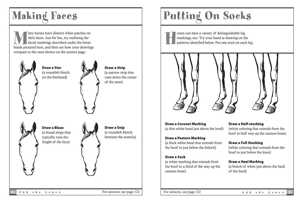 Horse Games & Puzzles: 102 Brainteasers, Word Games, Jokes & Riddles, Picture Puzzlers, Matches & Logic Tests for Horse-Loving Kids (Storey's Games & Puzzles)
