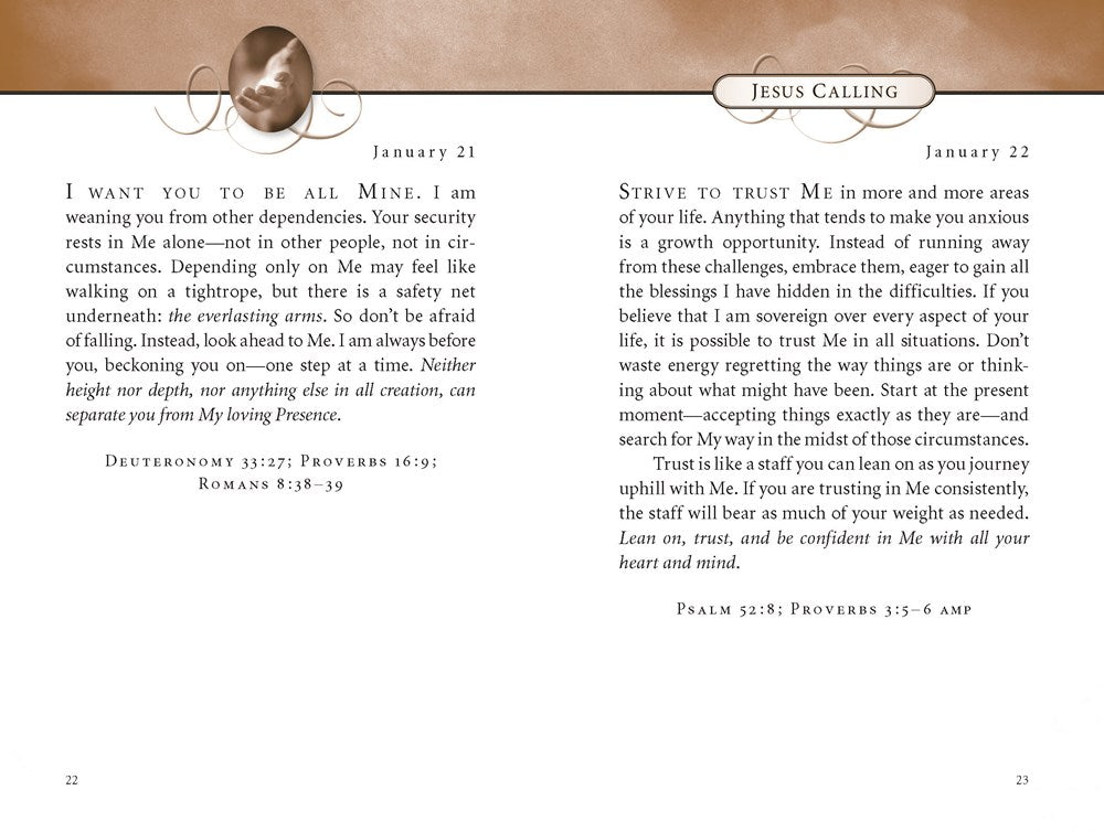 Jesus Calling, Padded Hardcover, with Scripture References: Enjoying Peace in His Presence (A 365-Day Devotional) - The Perfect Christian Gift for Lent and Easter