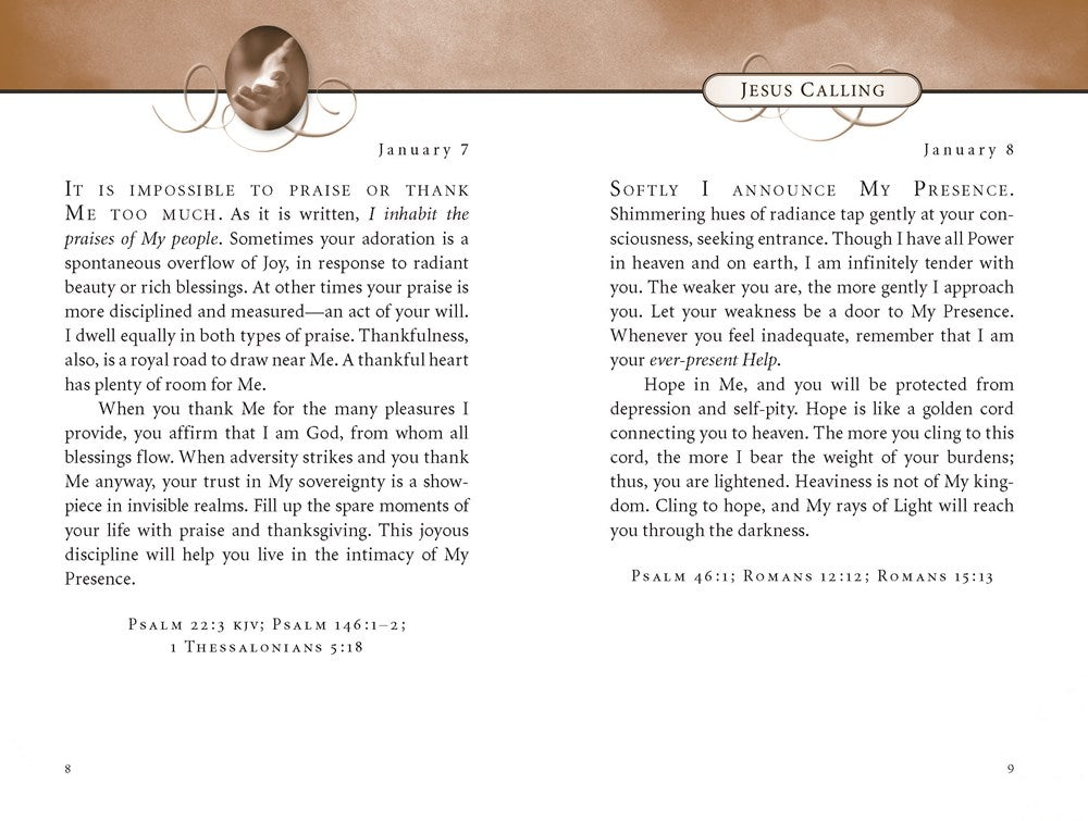 Jesus Calling, Padded Hardcover, with Scripture References: Enjoying Peace in His Presence (A 365-Day Devotional) - The Perfect Christian Gift for Lent and Easter