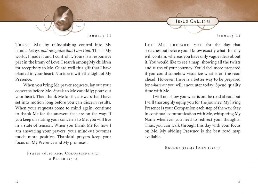 Jesus Calling, Padded Hardcover, with Scripture References: Enjoying Peace in His Presence (A 365-Day Devotional) - The Perfect Christian Gift for Lent and Easter