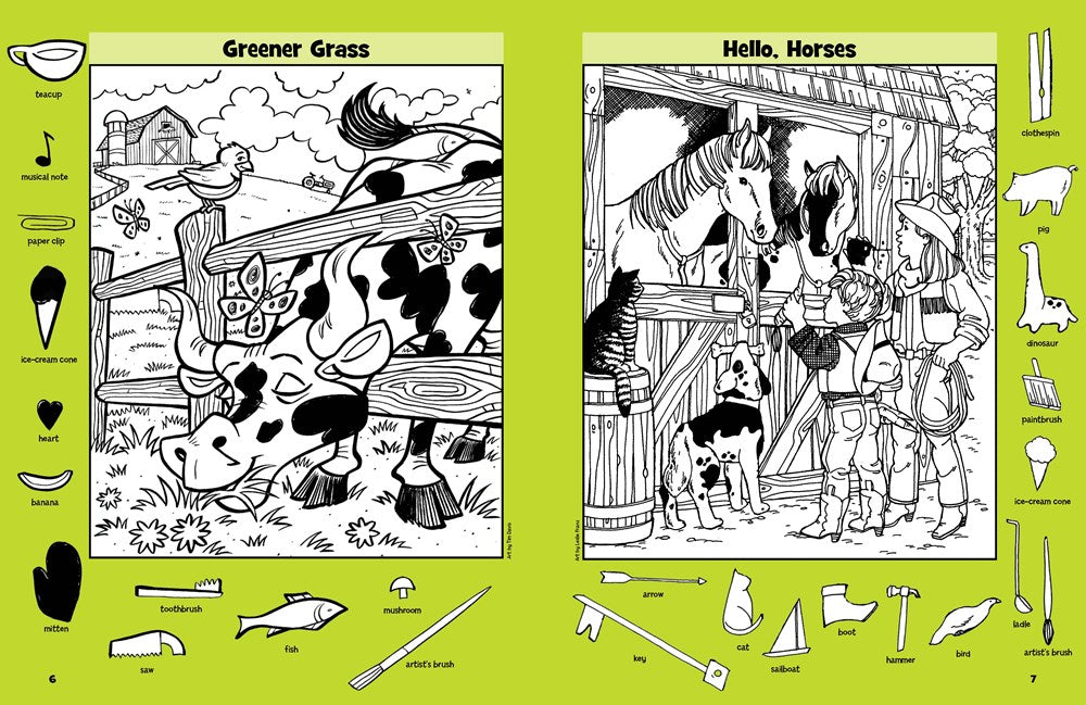 Farm Puzzles: Ultimate Farm Picture Puzzle Book with Over 1,200 Objects to Seek and Find, Farm-Themed Activity Book for Kids 6 and Older