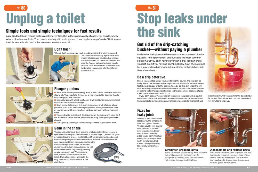 100 Things Every Homeowner Must Know: How to Save Money, Solve Problems and Improve Your Home (Family Handyman 100)