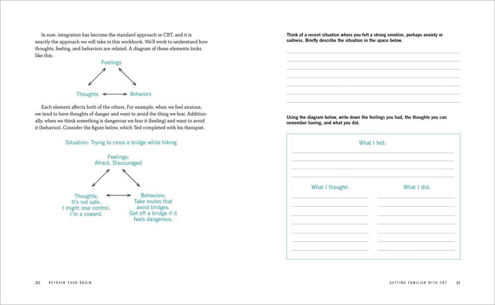Retrain Your Brain: Cognitive Behavioral Therapy in 7 Weeks: A Workbook for Managing Depression and Anxiety (Retrain Your Brain with CBT)