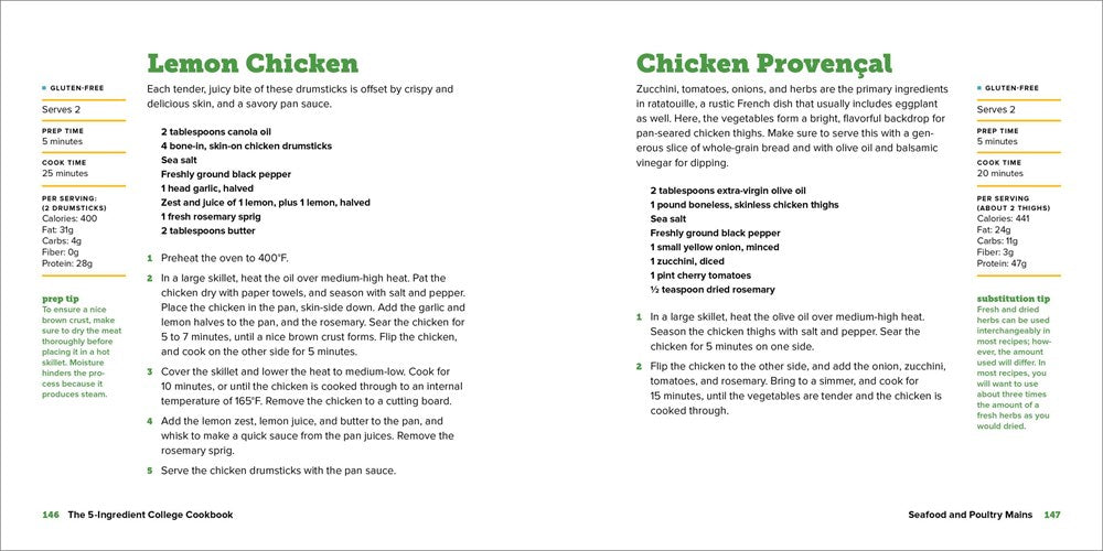 The 5-Ingredient College Cookbook: Recipes to Survive the Next Four Years