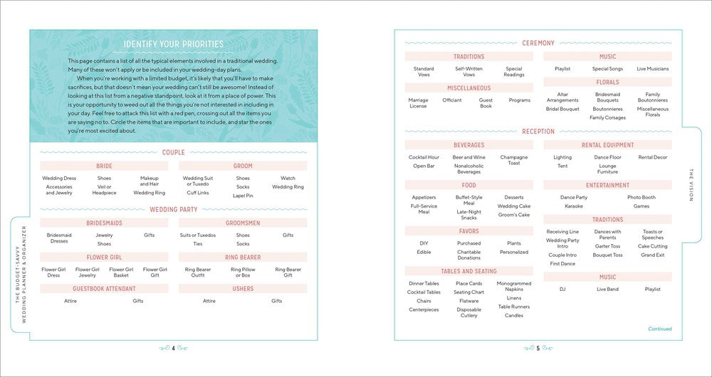The Budget-Savvy Wedding Planner & Organizer: Checklists, Worksheets, and Essential Tools to Plan the Perfect Wedding on a Small Budget