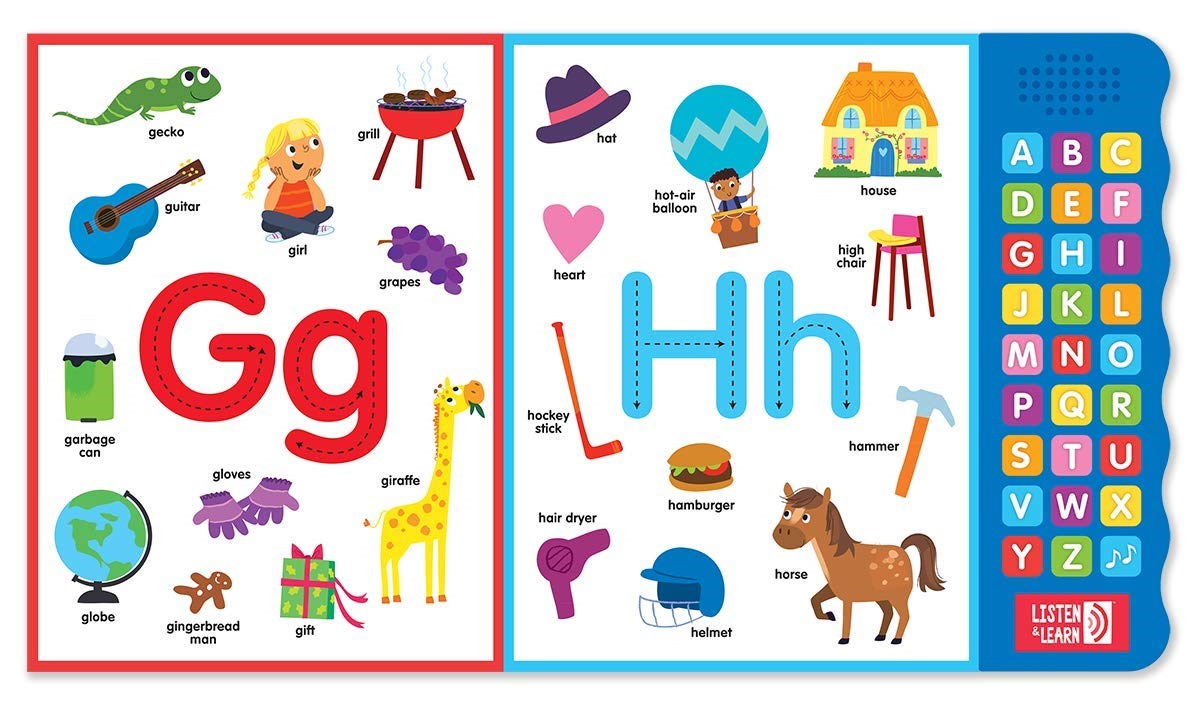 Let's Learn ABCs - Interactive Toddler Sound Book with 27 Buttons | Tracing, Alphabet Song, Children's Board Book | Learn Letters & First Words | Fun Learning Activities for Boys & Girls