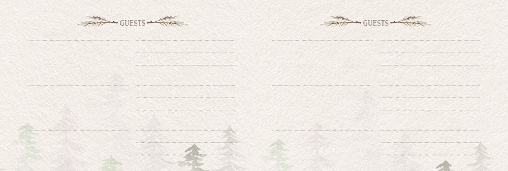 Guest Book Cabin Edition