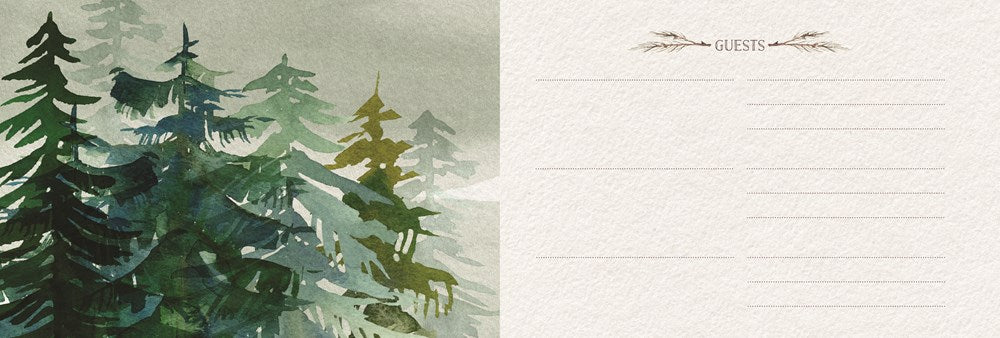 Guest Book Cabin Edition