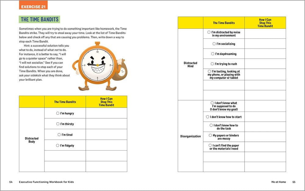 Executive Functioning Workbook for Kids