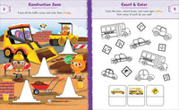 Preschool Activity Book Trucks, Cars, and Airplanes: 80 Games to Learn Letters, Numbers, Colors, and Shapes (School Skills Activity Books)