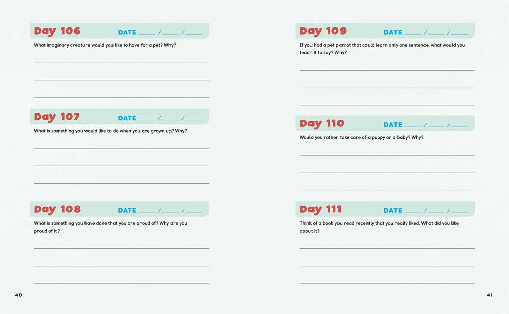 One Question a Day Journal for Kids: 365 Days All about Me