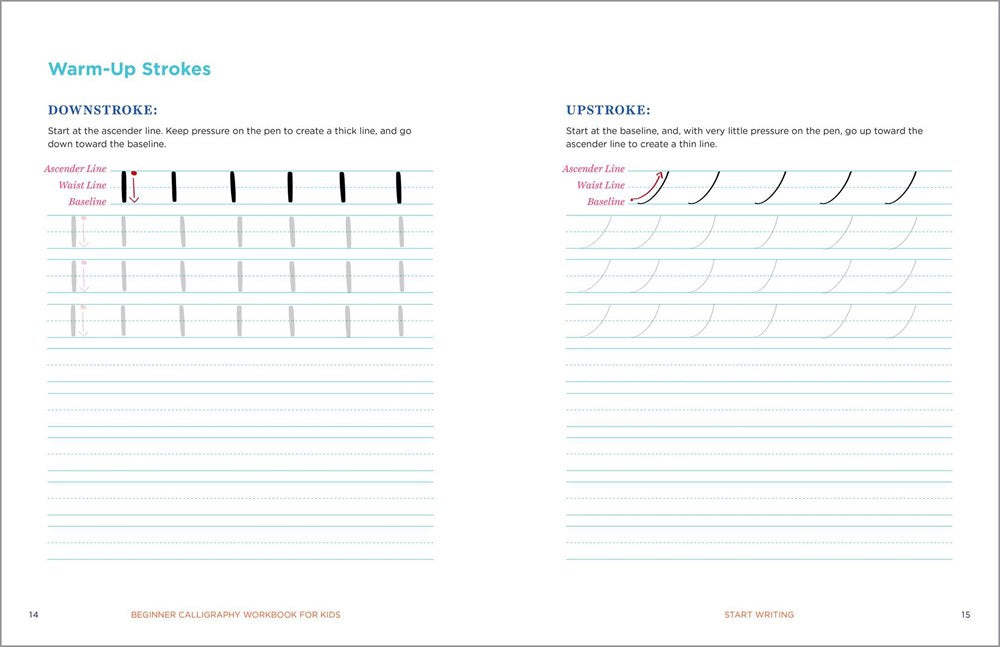 Beginner Calligraphy Workbook for Kids: Easy, Step-by-Step Practice for Ages 8-12