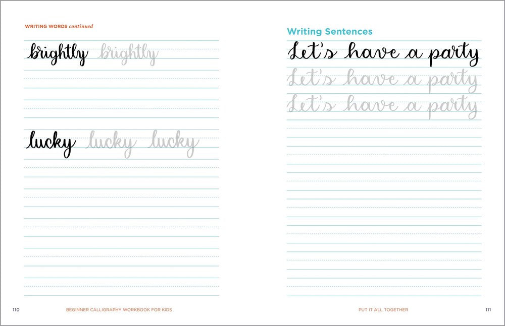 Beginner Calligraphy Workbook for Kids: Easy, Step-by-Step Practice for Ages 8-12