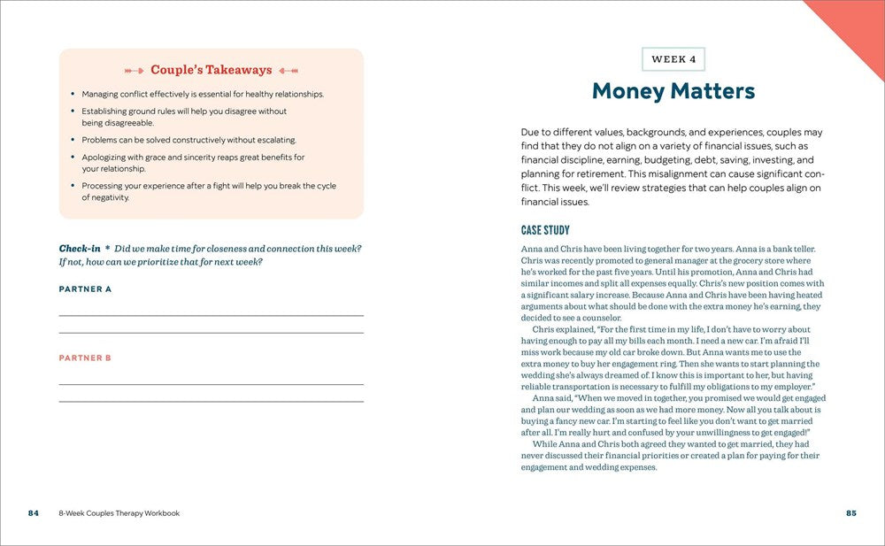 8-Week Couples Therapy Workbook: Essential Strategies to Connect, Improve Communication, and Strengthen Your Relationship