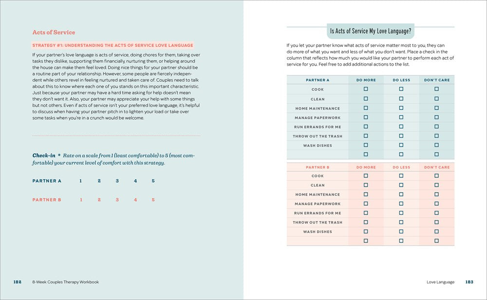 8-Week Couples Therapy Workbook: Essential Strategies to Connect, Improve Communication, and Strengthen Your Relationship