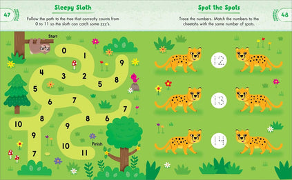 Kindergarten Activity Book: Zoo Animals: 75 Games to Practice Early Reading, Writing, and Math Skills (School Skills Activity Books)