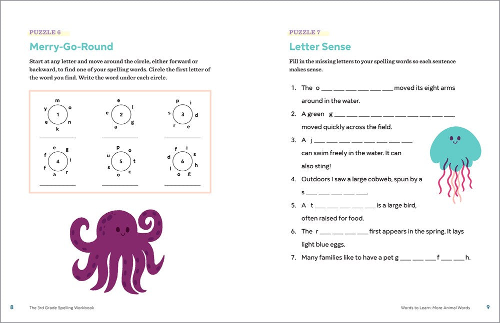 The 3rd Grade Spelling Workbook: 95+ Games and Puzzles to Improve Spelling Skills