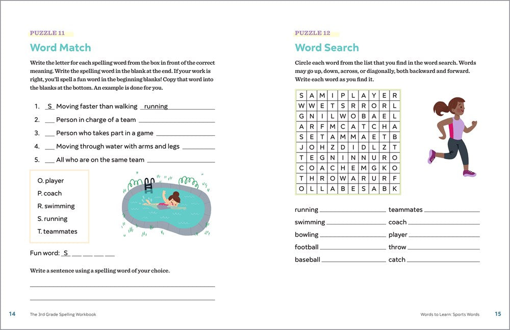 The 3rd Grade Spelling Workbook: 95+ Games and Puzzles to Improve Spelling Skills
