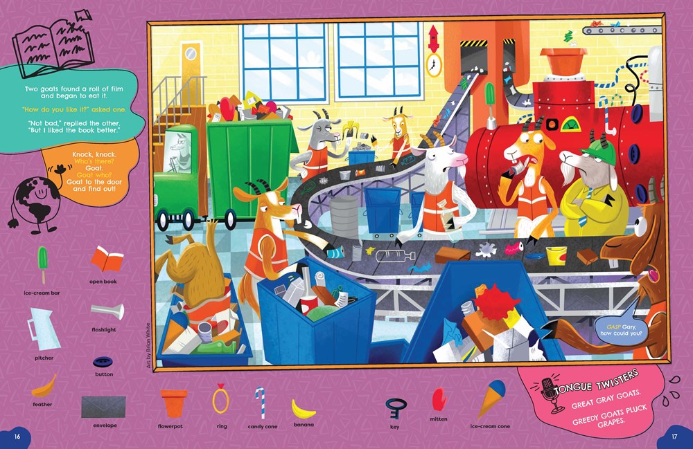 Silliest Hidden Pictures Puzzles Ever: Search-and-Find Book for Kids 6 and Up with Over 1,000 Hidden Objects, Road Trip Games, Silly Jokes and Wacky ... for Hours of Fun (Highlights Hidden Pictures)