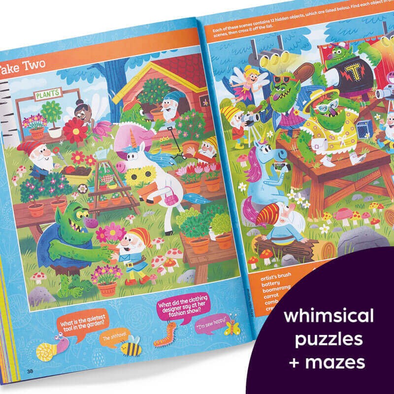 Magical Woodland Hidden Pictures Deluxe: 96 Pages of Magical Recipes, Crafts, Forest Puzzles and Stickers, Search for Mushrooms, Gnomes, Woodland Animals and More (Highlights Hidden Pictures)